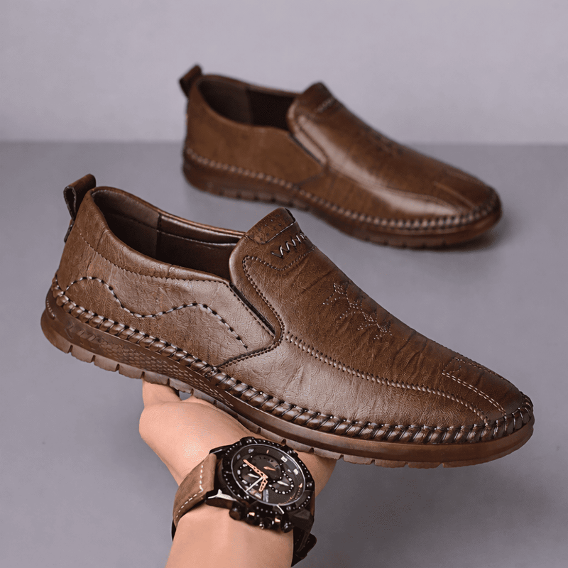Мужские кожаные туфли без шнурков 👞✨