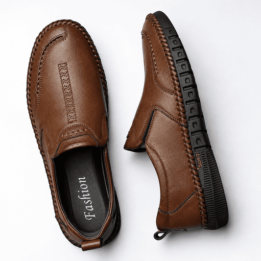 Мужские кожаные туфли без шнурков 👞✨