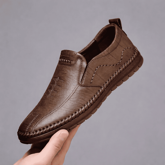 Мужские кожаные туфли без шнурков 👞✨